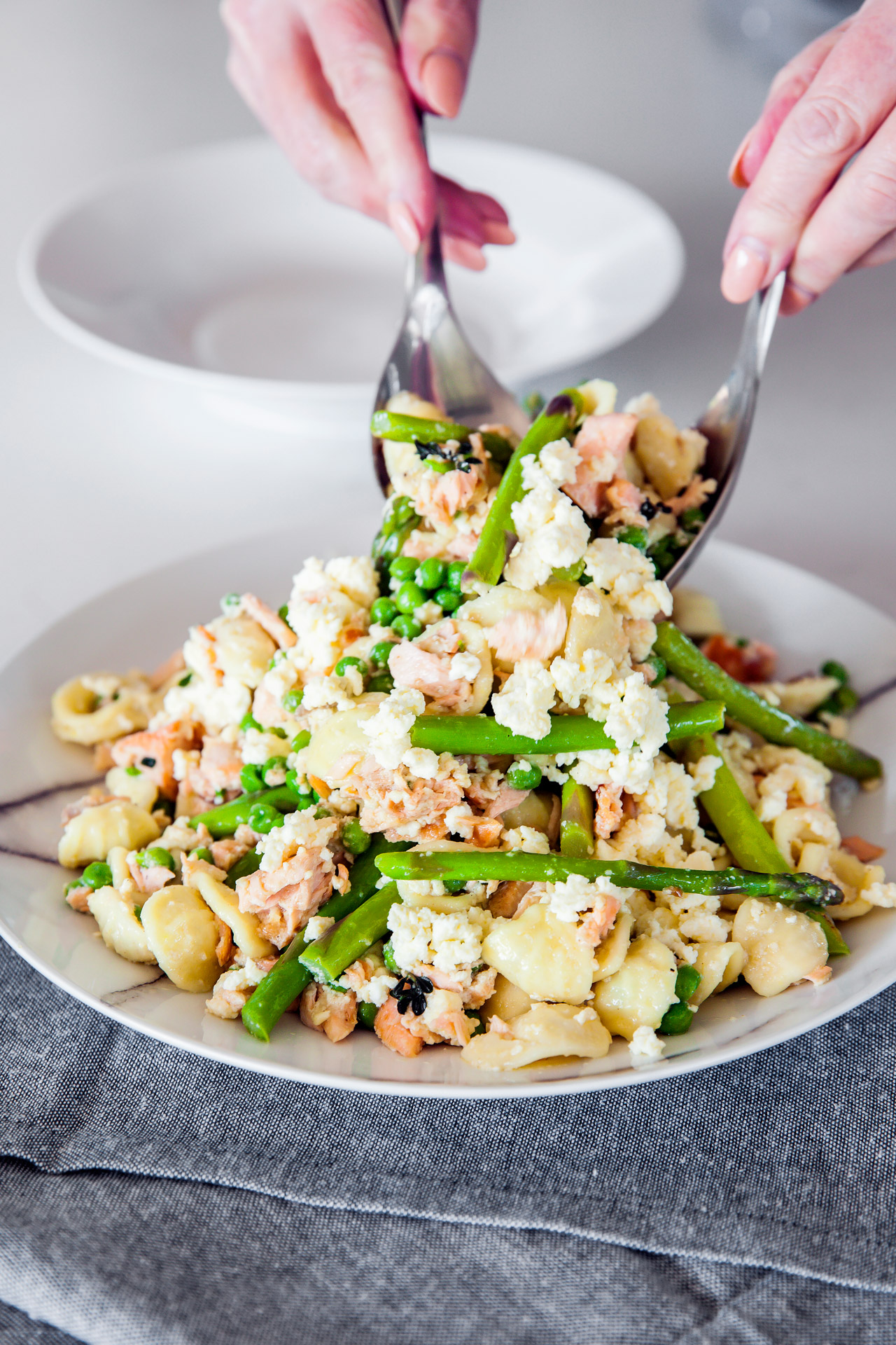 Salmon and Ricotta Orecchiette